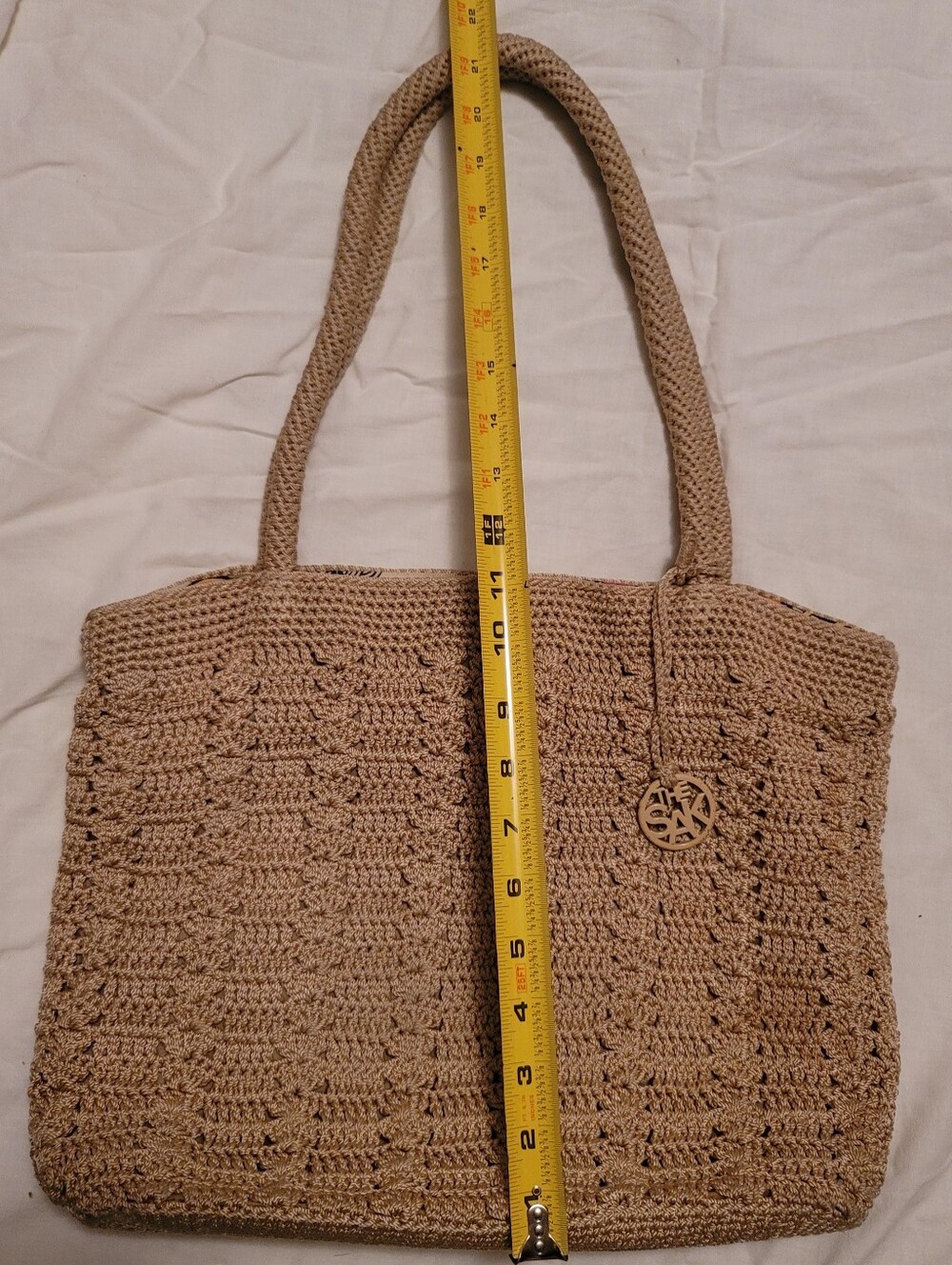 The SAK, Woven Tote Bag in Natural Beige - Picture 5 of 6